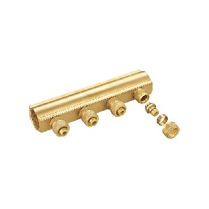 Three ways brass manifold with insert A-1003