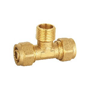 China supplier brass male thread tee brass fitting A-1307