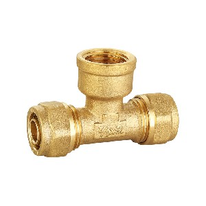 Professional 1/2 inch equal tee brass fitting A-1308