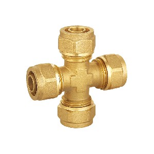 Cross compression brass fitting A-1310