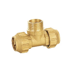 Brass push fitting female equal tee fitting A-1609