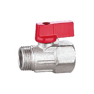 Mini brass full bore valve with plastic handle A-2027