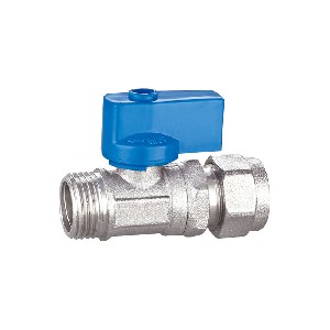 Straightway brass ball valve with live connector A-2028