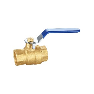 Forged brass full bore valve with plastic locked handle A-2060