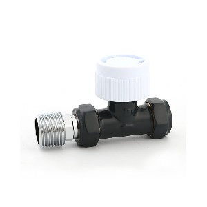 Special surface white plastic handle radiator valve A-4028