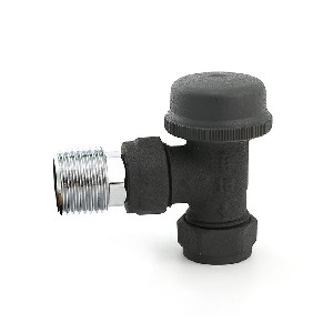 Angle type black surface radiator valve A-4032