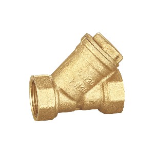 Brass y type strainer check valve A-8003