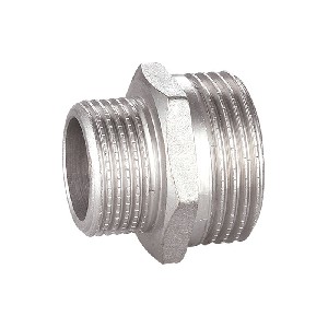 Chrome plated hex nipple coupling brass fitting A-9007