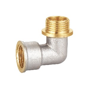 Brass elbow connector fitting A-9021