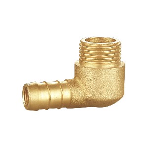 Brass male 90 degree elbow pipe connector fitting A-9037